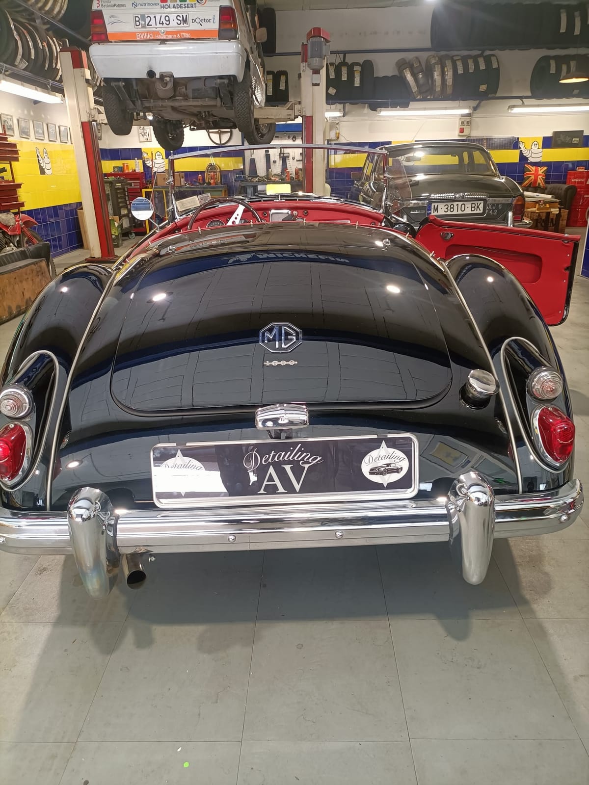 MG clásico con matrícula personalizada Detailing AV